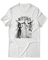 T-Shirt Unisex - Drink Up Witches - Color Thumbnail Άσπρο