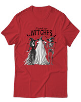 T-Shirt Unisex - Drink Up Witches - Color Thumbnail Κόκκινο