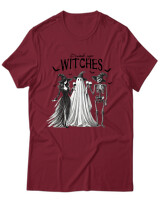 T-Shirt Unisex - Drink Up Witches - Color Thumbnail Σκούρο Κόκκινο