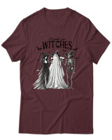 T-Shirt Unisex - Drink Up Witches - Color Thumbnail Μπορντό