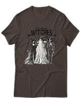 T-Shirt Unisex - Drink Up Witches - Color Thumbnail Καφέ