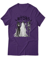 T-Shirt Unisex - Drink Up Witches - Color Thumbnail Σκούρο Μωβ