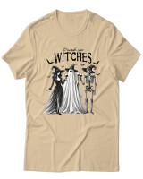 T-Shirt Unisex - Drink Up Witches - Color Thumbnail Μπεζ