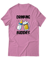 T-Shirt Αντρικό - Drinking Buddies - Color Thumbnail Ροζ