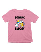 T-Shirt  Παιδικό - Drinking Buddies - Color Thumbnail Ροζ