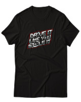 T-Shirt Αντρικό - Drive It Like You Stole It - Color Thumbnail Μαύρο