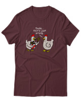 T-Shirt Unisex - Dude That's Just Wrong - Color Thumbnail Μπορντό