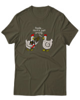 T-Shirt Unisex - Dude That's Just Wrong - Color Thumbnail Χακί