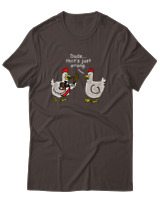 T-Shirt Unisex - Dude That's Just Wrong - Color Thumbnail Καφέ