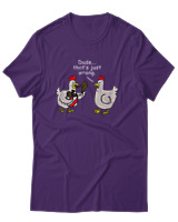 T-Shirt Unisex - Dude That's Just Wrong - Color Thumbnail Σκούρο Μωβ