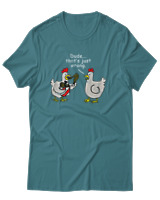 T-Shirt Unisex - Dude That's Just Wrong - Color Thumbnail Μπλε Πράσινο