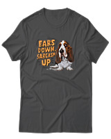 T-Shirt Αντρικό - Ears Down Sarcasm Up - Color Thumbnail Ανθρακί