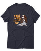 T-Shirt Αντρικό - Ears Down Sarcasm Up - Color Thumbnail Σκούρο Μπλε