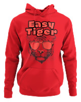 Φούτερ με κουκούλα - Easy Tiger - Color Thumbnail Κόκκινο