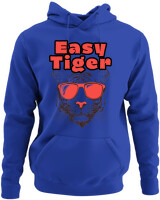 Φούτερ με κουκούλα - Easy Tiger - Color Thumbnail Μπλε Ρουά