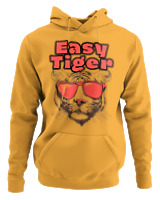 Φούτερ με κουκούλα - Easy Tiger - Color Thumbnail Κίτρινο Χρυσό