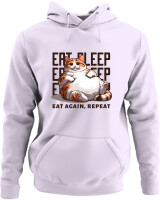 Φούτερ με κουκούλα - Eat Again Repeat Cat - Color Thumbnail Lilac