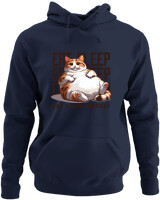 Φούτερ με κουκούλα - Eat Again Repeat Cat - Color Thumbnail Navy Blue