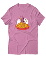 T-Shirt Αντρικό - Eat My Fries - Color Thumbnail Ροζ