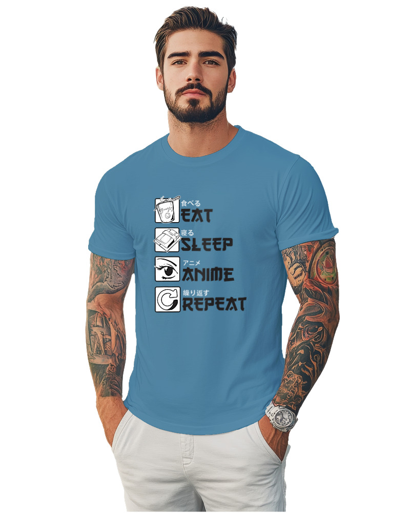 Eat Sleep Anime Repeat - Image 1