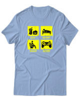 T-Shirt Αντρικό - Eat Sleep Game Repeat - Color Thumbnail Γαλάζιο