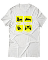 T-Shirt  Γυναικείο - Eat Sleep Game Repeat - Color Thumbnail Άσπρο
