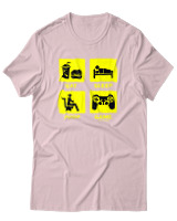 T-Shirt  Γυναικείο - Eat Sleep Game Repeat - Color Thumbnail Απαλό Ροζ