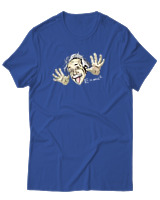 T-Shirt Αντρικό - Einstein - Color Thumbnail Μπλε Ρουά