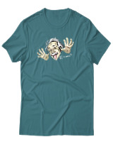 T-Shirt Αντρικό - Einstein - Color Thumbnail Μπλε Πράσινο