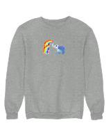Φούτερ χωρίς κουκούλα Αντρικό - Elephant Rainbow - Color Thumbnail Γκρι Μελανζέ