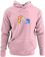 Φούτερ με κουκούλα - Elephant Rainbow - Color Thumbnail Pink