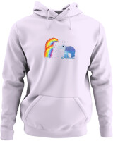 Φούτερ με κουκούλα - Elephant Rainbow - Color Thumbnail Lilac
