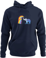 Φούτερ με κουκούλα - Elephant Rainbow - Color Thumbnail Navy Blue