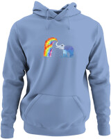 Φούτερ με κουκούλα - Elephant Rainbow - Color Thumbnail Blue Carolina