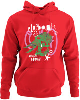 Φούτερ με κουκούλα - Elephants Always Forget - Color Thumbnail Κόκκινο