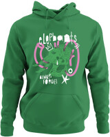 Φούτερ με κουκούλα - Elephants Always Forget - Color Thumbnail Kelly Green