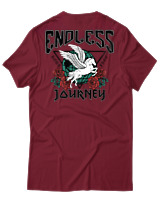 T-Shirt Αντρικό - Endless Journey - Color Thumbnail Σκούρο Κόκκινο