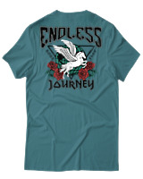 T-Shirt Αντρικό - Endless Journey - Color Thumbnail Μπλε Πράσινο