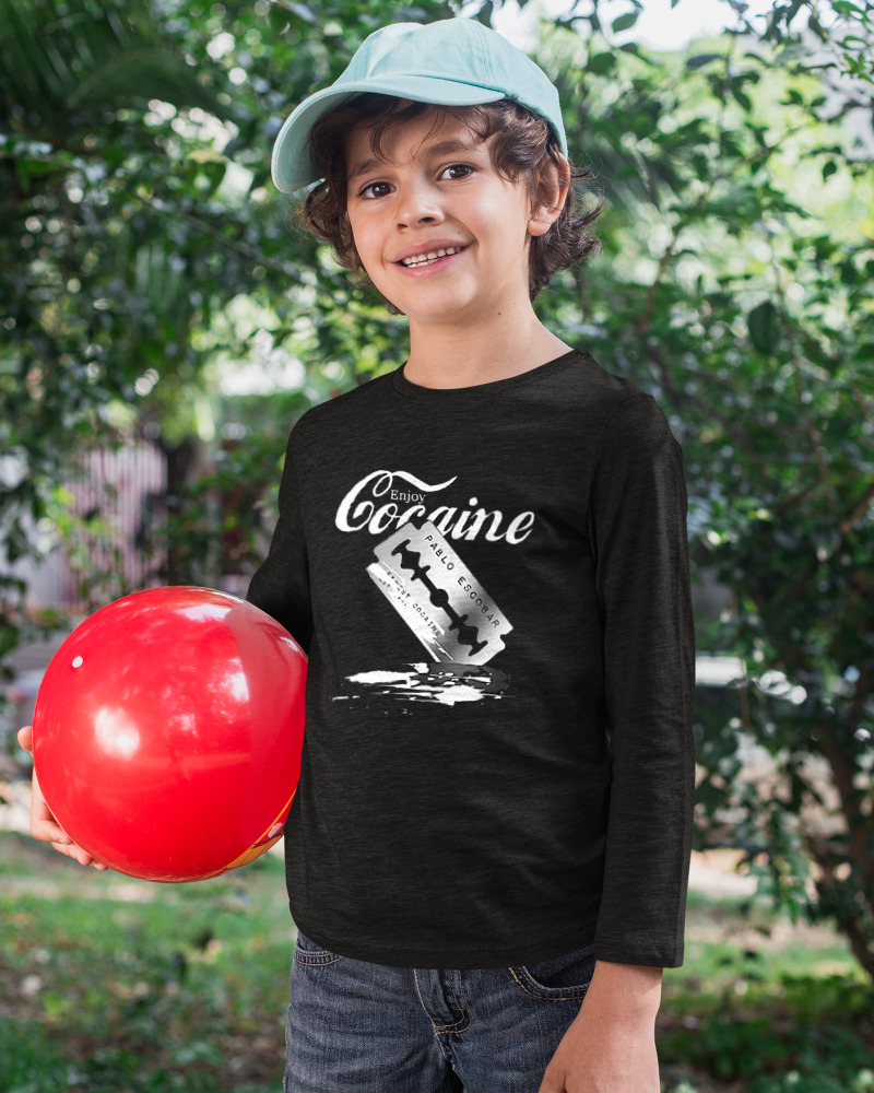 Μακρυμάνικο Μακό Παιδικό - Enjoy Cocaine - Image 2