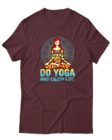 T-Shirt  Γυναικείο - Enjoy Life - Color Thumbnail Μπορντό