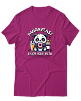T-Shirt Αντρικό - Enjoy Your Meal - Color Thumbnail Φουξια