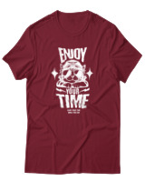T-Shirt Αντρικό - Enjoy Your Time - Color Thumbnail Σκούρο Κόκκινο