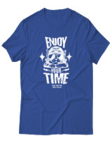T-Shirt Αντρικό - Enjoy Your Time - Color Thumbnail Μπλε Ρουά