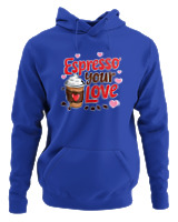 Φούτερ με κουκούλα Αντρικό - Espresso Your Love - Color Thumbnail Μπλε Ρουά