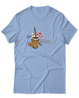 T-Shirt Αντρικό - Every Season Is Iced Coffee - Color Thumbnail Γαλάζιο