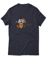 T-Shirt Αντρικό - Every Season Is Iced Coffee - Color Thumbnail Σκούρο Μπλε