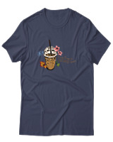 T-Shirt Αντρικό - Every Season Is Iced Coffee - Color Thumbnail Μπλε Γκρι