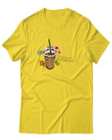 T-Shirt Αντρικό - Every Season Is Iced Coffee - Color Thumbnail Χρυσό Κίτρινο