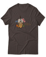 T-Shirt Αντρικό - Every Season Is Iced Coffee - Color Thumbnail Καφέ