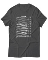 T-Shirt Unisex - Evolution Of A Car - Color Thumbnail Ανθρακί